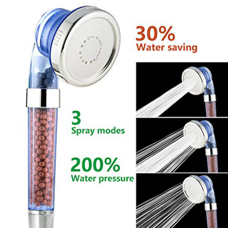 Multifunctional Three-speed Adjustable Negative Ion Hydrotherapy Shower Head