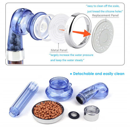 Multifunctional Three-speed Adjustable Negative Ion Hydrotherapy Shower Head